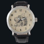 Vintage Drum Kit Drums Watch<br><div class="desc">A wonderfully charming and colorful neo antique illustration of a vintage drum set for the drummer in your life.</div>