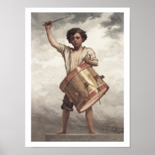 Vintage Drum Music Art Print Drummer Boy Military