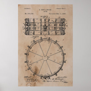 Vintage Drum Patent Poster