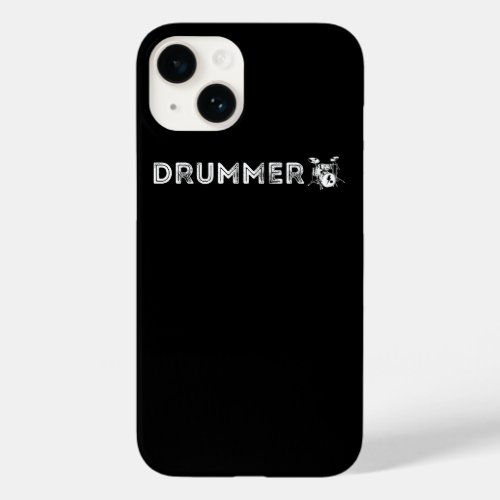 Vintage Drummer Drum Player Musician Case_Mate iPhone 14 Case