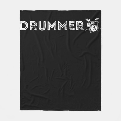 Vintage Drummer Drum Player Musician Fleece Blanket
