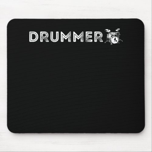 Vintage Drummer Drum Player Musician Mouse Pad