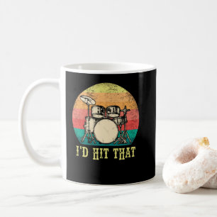 Vintage Drums Percussion Lover Retro Drummer Gift Coffee Mug