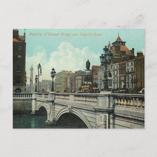 Vintage Dublin Bridge Postcard (Front)