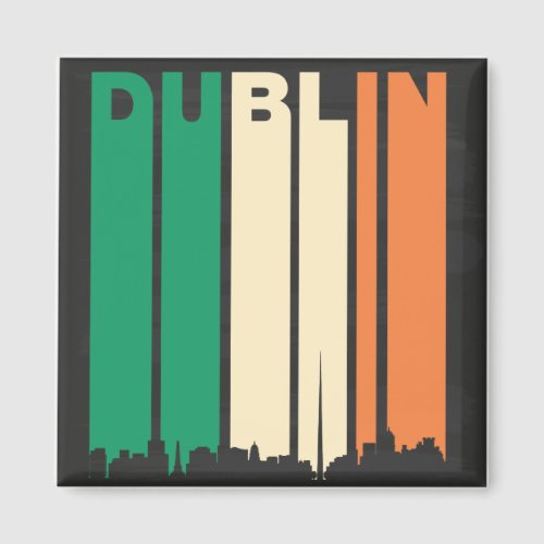 Vintage Dublin Cityscape Magnet