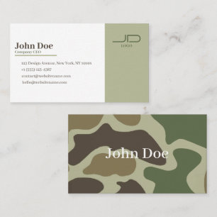 Vintage Duck Camo Frogskin Ozark Timber Business Card