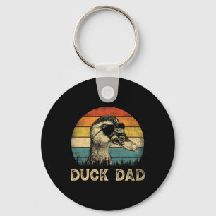 Vintage Duck Dad Duck Lovers Daddy Father&#; s Day Keychain