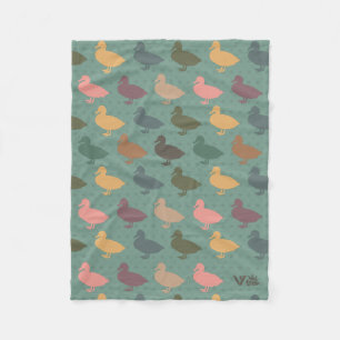 Vintage Duck Fleece Blanket Farm Animal Gift