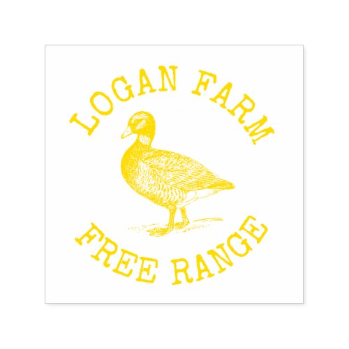 Vintage Duck free range Egg Stamp