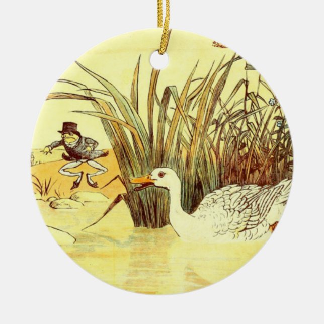 Vintage Duck No. 7 Ceramic Ornament (Front)