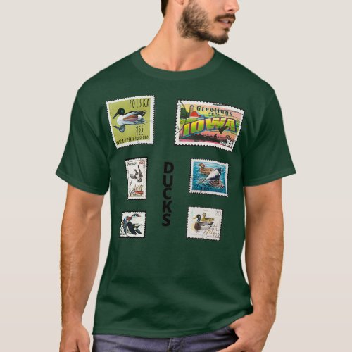 Vintage Duck Stamp Postage Hunting Sticker Pack Pa T_Shirt