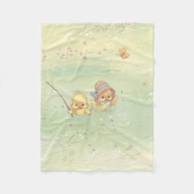 Vintage Duckies baby blanket  (Front)