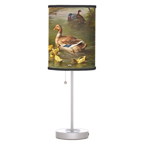 Vintage Ducks Ducklings Farm Animals Table Lamp