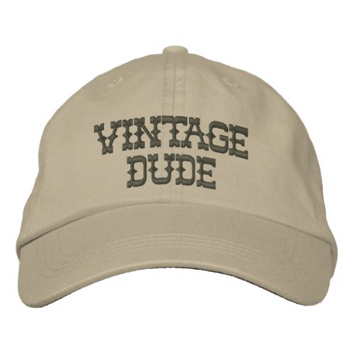 Vintage Dude Birthday Embroidered Baseball Cap