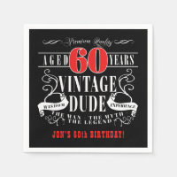 Vintage Dude Man Myth Legend Men's 60th Birthday