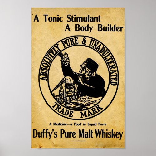 Vintage Duffys Malt Whiskey Sign