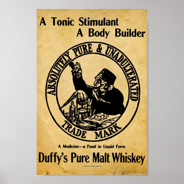 Vintage Duffys Malt Whiskey Sign (Front)