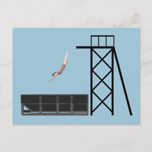 vintage dumpster diving gifts postcard (Front)