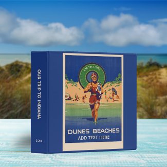 Vintage Dunes Beach Indiana Travel Photo Album