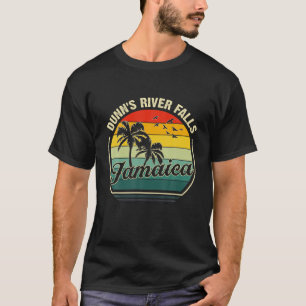 Vintage Dunn s River Falls Jamaica Vacation Sunset T-Shirt