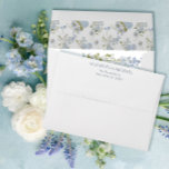 Vintage Dusty Blue Floral Elegant Return Address Envelope<br><div class="desc">The "Vintage Dusty Blue Floral Elegant Return Address Envelope" captures the timeless charm of a vintage garden with its return address text set in an elegant, vintage-inspired font for a sophisticated and visually appealing look. The inside of the envelope features a delicate, dusty blue watercolor floral motif pattern, adding a...</div>