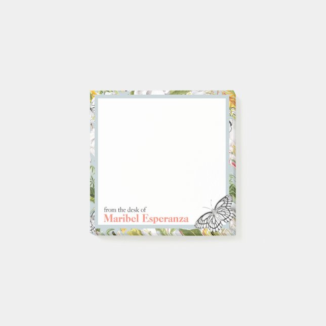 Vintage Dusty Blue Mariposa Notes (Front)