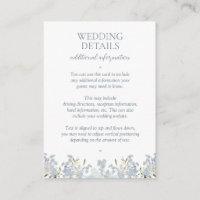 Vintage Dusty Blue Wedding Details Elegant Script