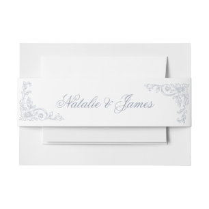 Vintage Dusty Orange Old Money Trendy Wedding Invitation Belly Band