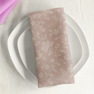 Vintage Dusty Pink Rose Florals Elegant Romantic Cloth Napkin