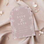 Vintage Dusty Pink & White Floral Wedding Save The Date<br><div class="desc">Vintage Dusty Pink & White Floral Wedding Save the Date

See matching collection in Niche and Nest Store</div>