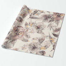 Vintage Dusty Rose Floral Gift Wrap