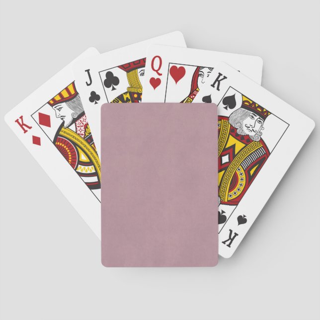 Vintage Dusty Rose Parchment Template Blank Poker Cards (Back)