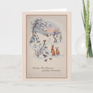Vintage Dutch Christmas and New Year Card