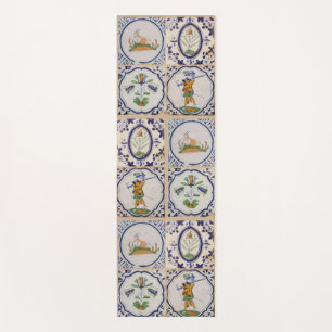 Vintage Dutch Delft Tiles 17th Century pottery art Yoga Mat