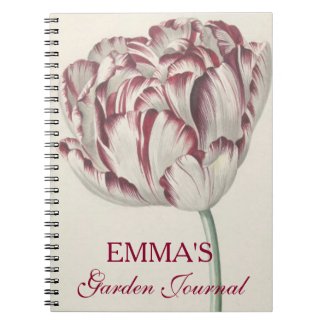 Vintage Dutch Fine Art Tulip - Personalized Garden Notebook