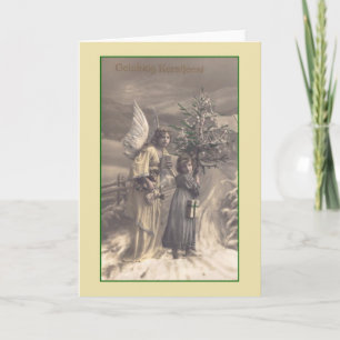 Vintage Dutch Gelukkig Kerstfeest Christmas Card