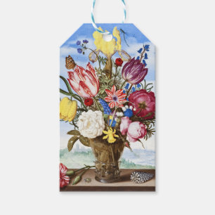 Vintage Dutch Golden Age Floral Still Life Gift Tags