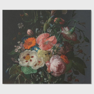 Vintage Dutch Master Still Life Rachel Ruysch Wrapping Paper
