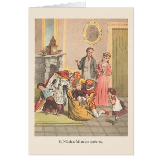 Vintage Dutch St. Nikolaas Greeting Card (Front)