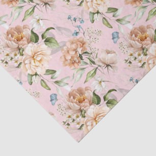 Vintage Dutch Still Life Floral Art Hydrangea Pink Tissue Paper