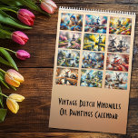 Vintage Dutch Windmills Oil Paintings Calendar<br><div class="desc">Bring timeless beauty and charm to your year with this Vintage Dutch Windmills Calendar. Featuring exquisite oil painting renditions of iconic Dutch windmills set against vibrant fields of blooming tulips, cozy cottages and small waterways, this calendar is perfect for anyone who appreciates art, nature, or European heritage. Each month showcases...</div>