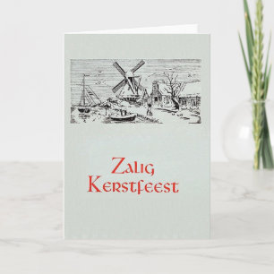 Vintage Dutch Zalig Kerstfeest Christmas Card