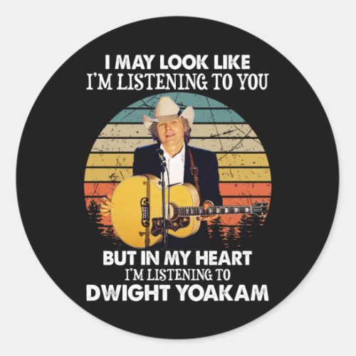 Vintage Dwight Yoakams Lovers Gift Men Womenpng Classic Round Sticker