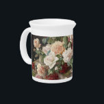 Vintage E. Hariel Rose Still Life          Beverage Pitcher<br><div class="desc">Decorating this product is a beautiful print called "Rose Still Life" painted in 1900 by E. Hariel - not much is known about the painter.</div>