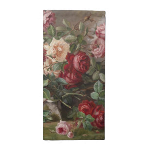 Vintage E. Hariel Rose Still Life Cloth Napkin
