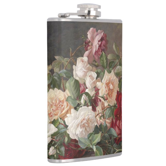 Vintage E. Hariel Rose Still Life  Flask (Right)