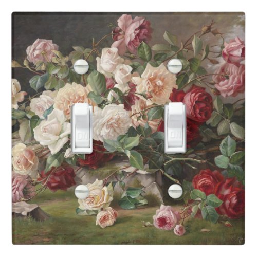 Vintage E Hariel Rose Still Life           Light Switch Cover