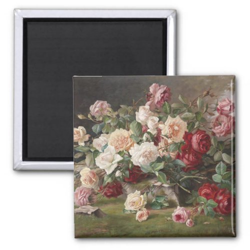 Vintage E Hariel Rose Still Life Magnet