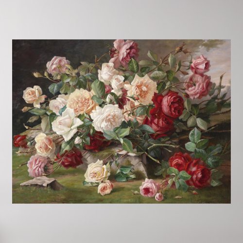 Vintage E Hariel Rose Still Life       Poster