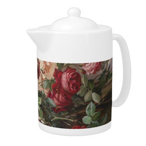 Vintage E Hariel Rose Still Life        Teapot